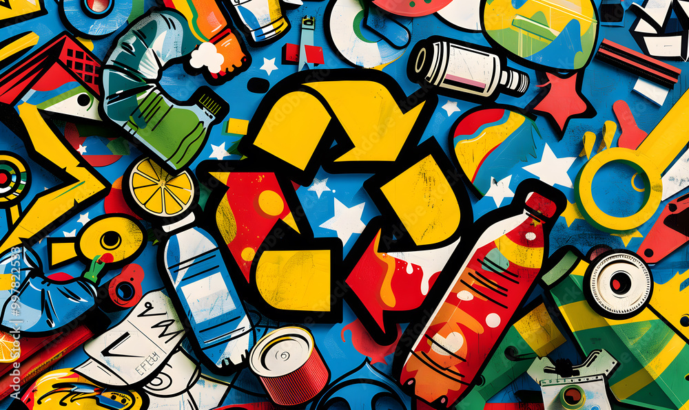 Obraz premium recycle and reuse products concept to keep the world green.