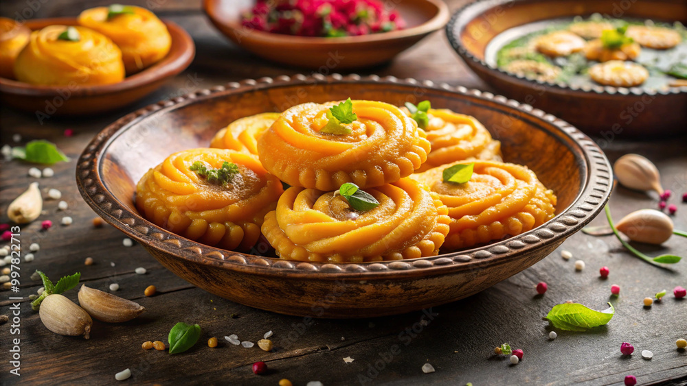 Delicious Indian sweets arranged beautifully in bowl, showcasing vibrant colors and intricate designs. Perfect for festive occasions and celebrations, these treats are sure to delight Delicious Indian sweets arranged beautifully in bowl, showcasing vibrant colors and intricate designs. Perfect for festive occasions and celebrations, these treats are sure to delight
