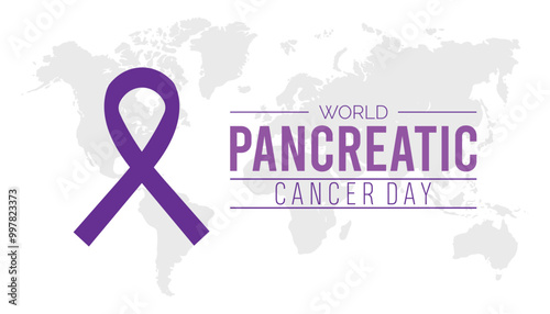 World Pancreatic Cancer Day is observed every year on November. Medical Healthcare Awareness concept. background, placard, banner template Vector illustration design.