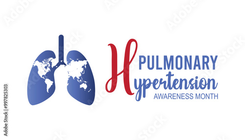 Pulmonary Hypertension Awareness Month is observed every year on November. Medical Healthcare Awareness concept. background, placard, banner template Vector illustration design.
