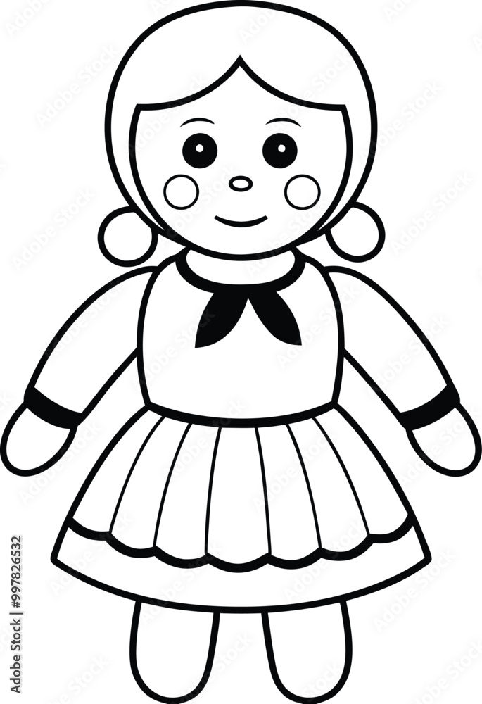 Doll vector silhouette illustration 3 Doll vector silhouette illustration 3