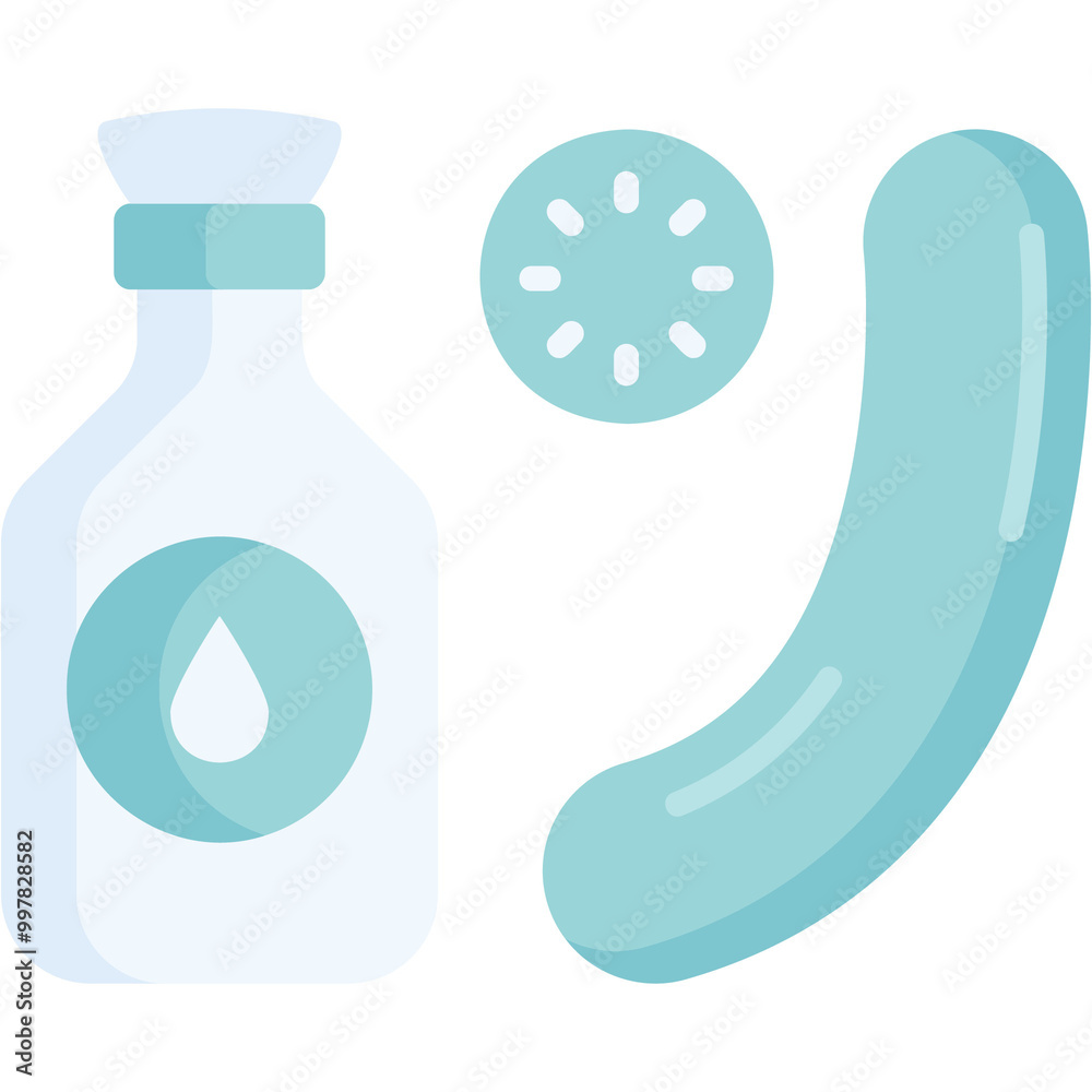 Fototapeta premium Cucumber Extract Illustration