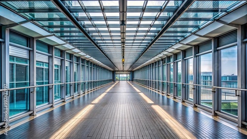 Empty walkway during lockdown photo