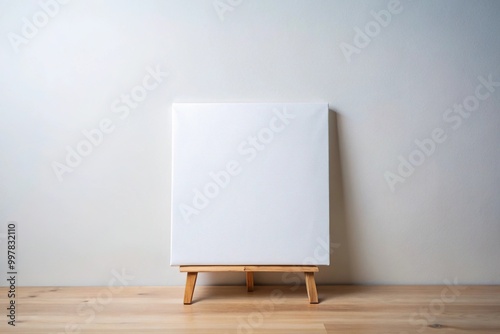 Empty white blank canvas with a simple background for copy space