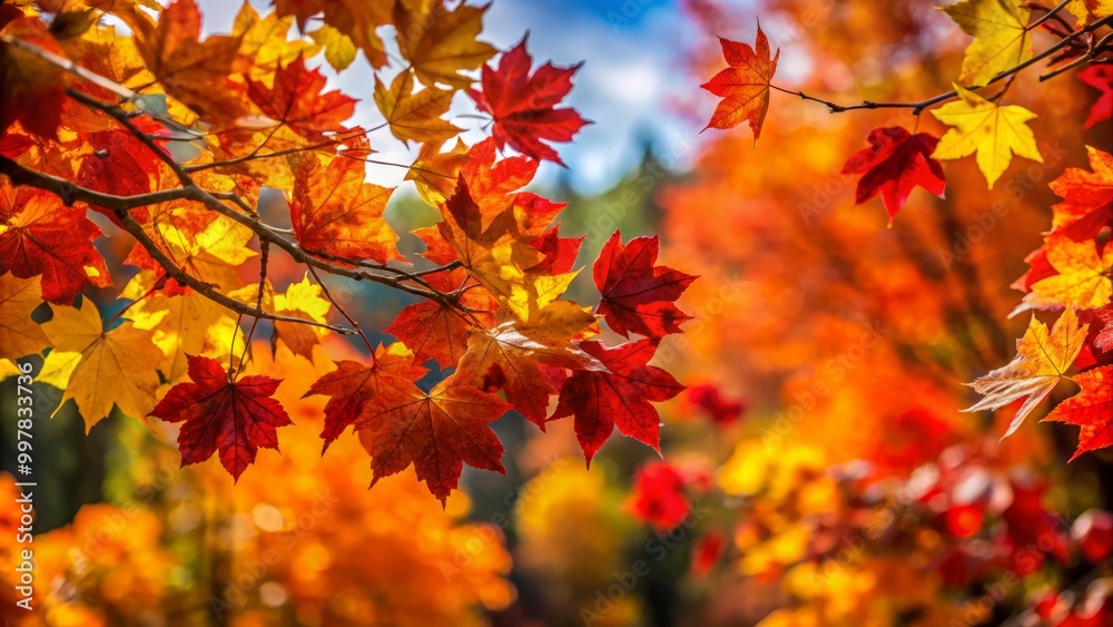 Autumn showcases a vibrant tapestry of rich reds, oranges, yellows, and browns, creating a stunning natural display Autumn showcases a vibrant tapestry of rich reds, oranges, yellows, and browns, creating a stunning natural display