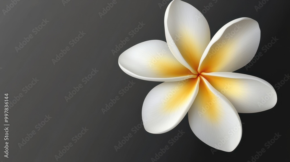 Naklejka premium Frangipani or Plumeria flower isolated on transparent background.