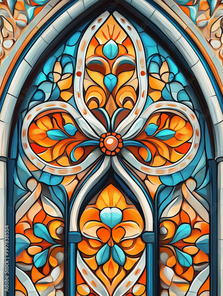 A high-resolution stained glass background A high-resolution stained glass background