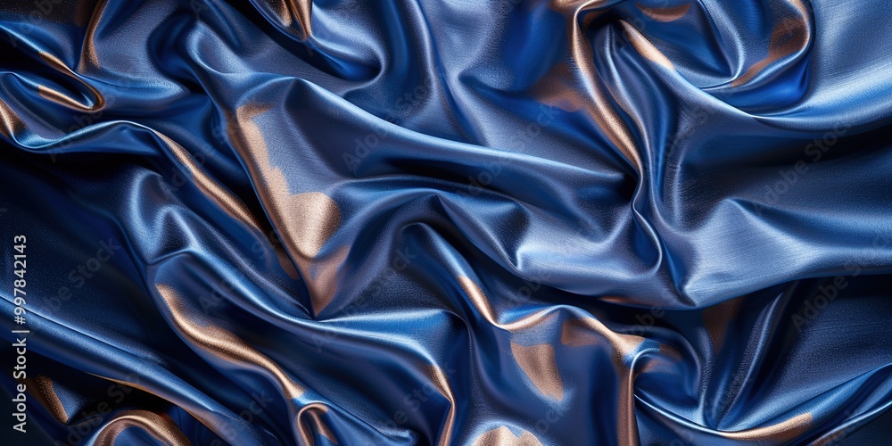Fototapeta premium blue silk