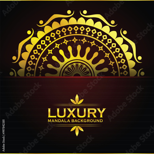 Creative Luxury ornamental mandala design, Vector design Template