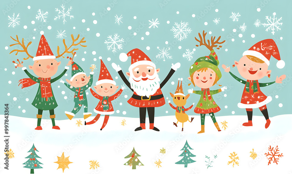Christmas and New Year-themed graphic background Christmas and New Year-themed graphic background