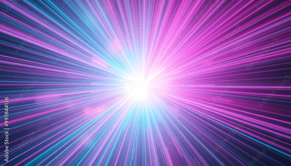 Radiating Pink and Cyan Beams Surging from Central Energy Core in Abstract Explosion Radiating Pink and Cyan Beams Surging from Central Energy Core in Abstract Explosion