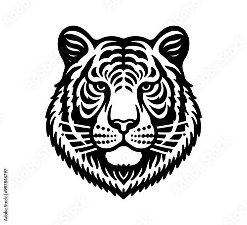 bengal tiger hand drawn vector vintage