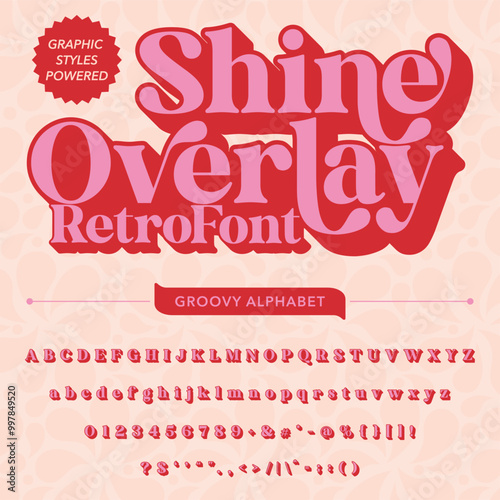 Shine Overlay Retro Vintage Display bold Font alphabet.eps