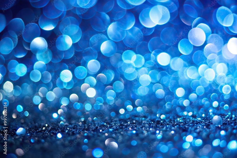 Extreme close-up abstract background with blue bokeh defocused lights Extreme close-up abstract background with blue bokeh defocused lights