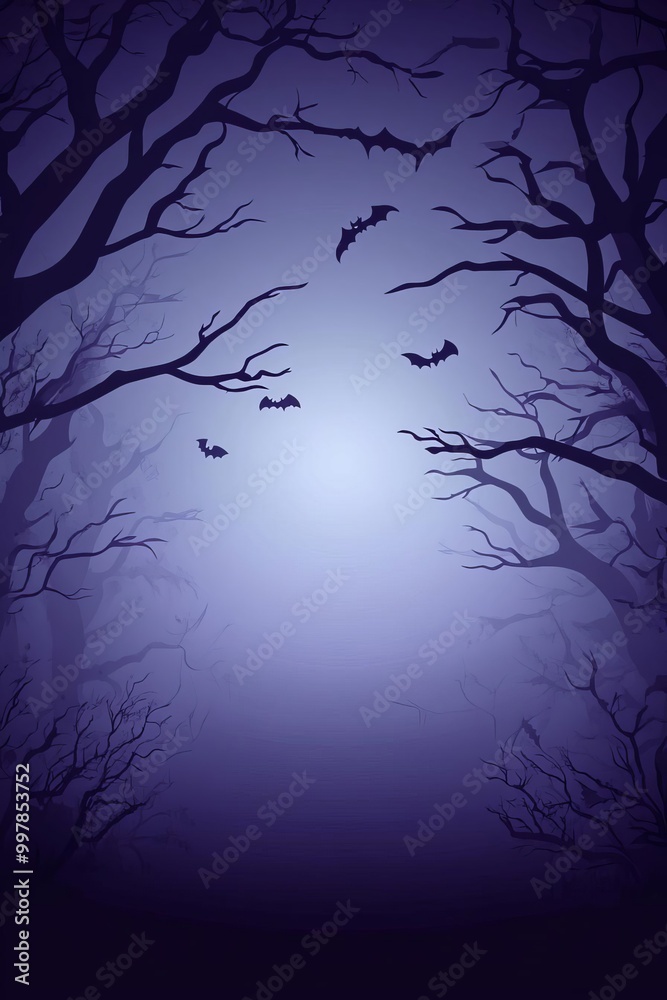 Spooky fog overlay for Halloween flat design top view gothic theme cartoon drawing colored pastel