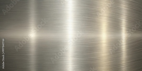 Extreme close-up of brushed metal surface with light reflection