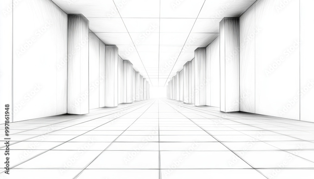 Obraz premium Assessment illustration background Vanishing Point Perspective