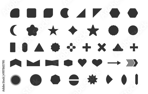 Basic shape svg, Basic shape silhouette, Basic shape clipart, Shape svg, Simple shape svg, Basic shape vector set, Basic shape bundle .