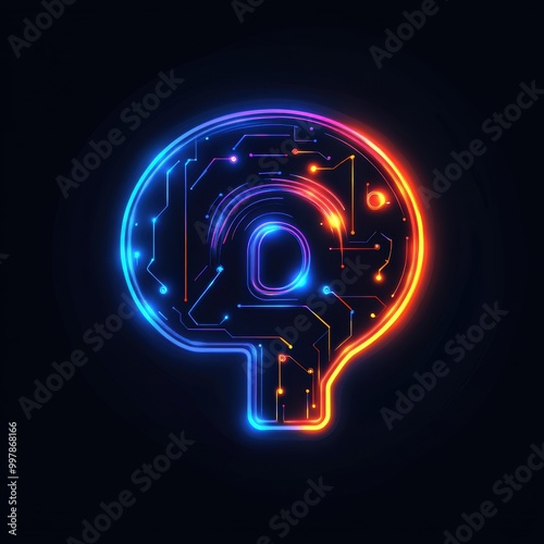 Engaging Colors in Artificial Intelligence Logo for Maximum Impact