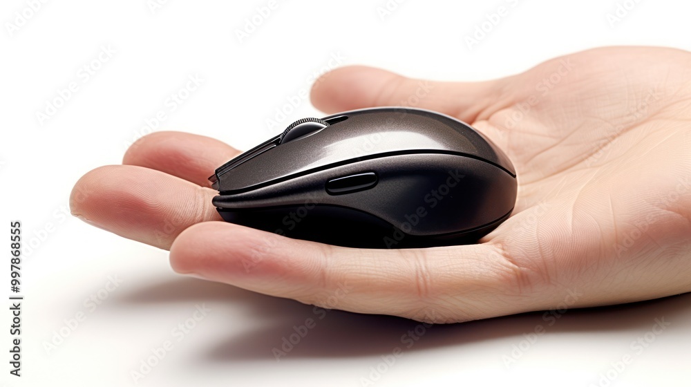 Wireless Computer Mouse in Hand Wireless Computer Mouse in Hand