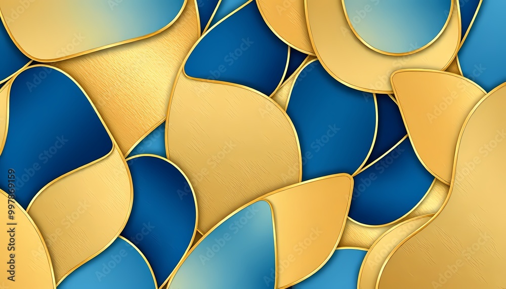 Luminous Glass-Like Patterns in Oceanic Colors Luminous Glass-Like Patterns in Oceanic Colors