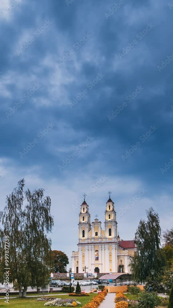 Hlybokaye Or Glubokoye, Vitebsk Region, Belarus. Church Of Sts. Trinity In Evening Hlybokaye Or Glubokoye, Vitebsk Region, Belarus. Church Of Sts. Trinity In Evening