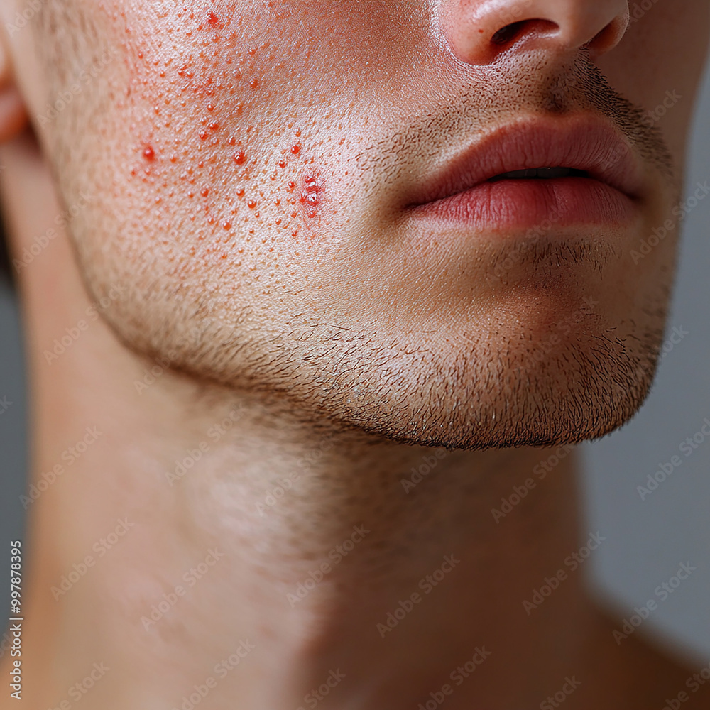 close up of a person with a cream close up of a person with a cream