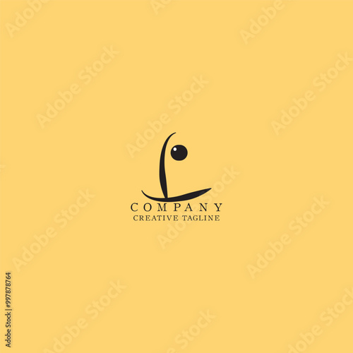 L Logo Vector Graphic Branding Letter Element with isolated background Orange