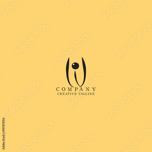 W Logo Vector Graphic Branding Letter Element with isolated background Orange