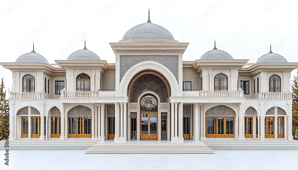 Fototapeta premium Grand Mansion with Islamic Architectural Influences