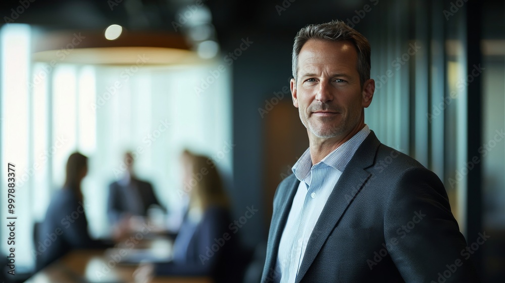 Confident Businessman in a Meeting Room Confident Businessman in a Meeting Room