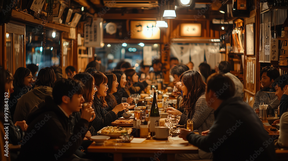 居酒屋の宴会風景 居酒屋の宴会風景