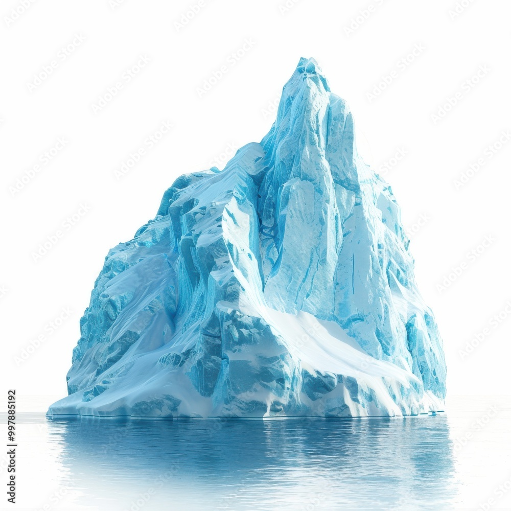 Fototapeta premium A large ice block with a mountain on top