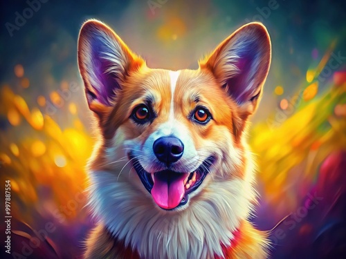 Adorable Corgi Drawing in Pastel Colors with Cute Expressions and Playful Features for Pet Lovers