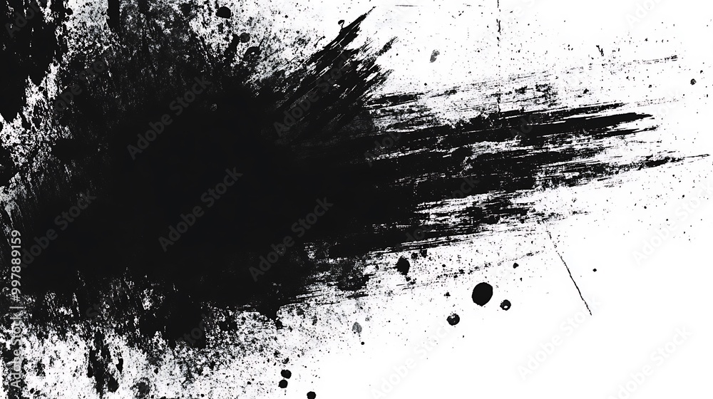 Abstract Black Ink Splatter Abstract Black Ink Splatter