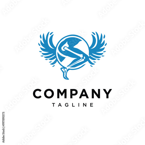 Orthopedics Angel wings logo icon vector