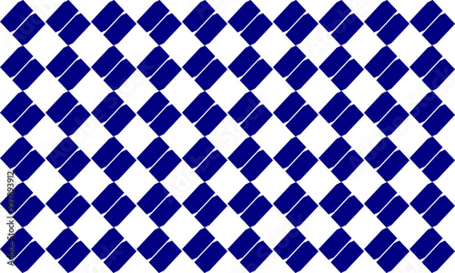 seamless geometric pattern with triangles, blue and white diamond checkerboard repeat pattern, replete image, design for fabric printing