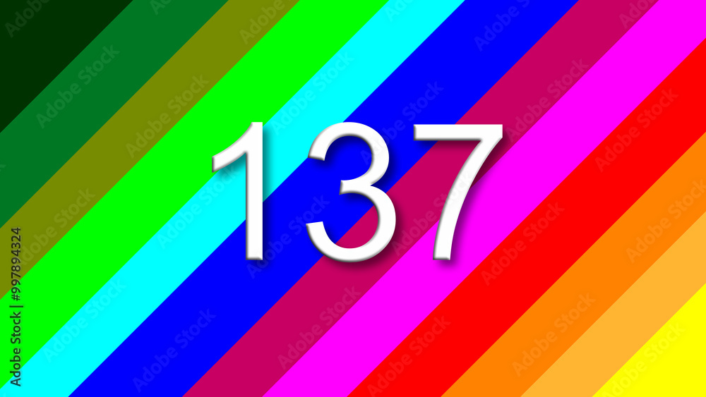 137 colorful rainbow background year number 137 colorful rainbow background year number