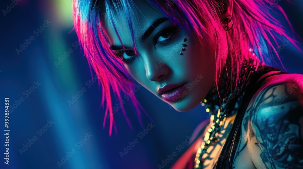 Cyberpunk Fashion Portrait