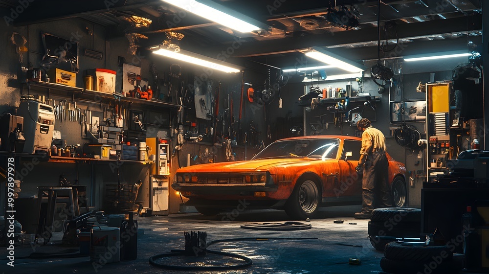 interior of garage interior of garage