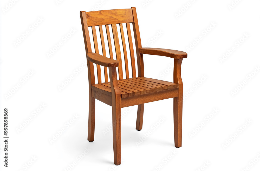 The Amish solid oak dining chair with armrests has an attractive and warm finish The Amish solid oak dining chair with armrests has an attractive and warm finish