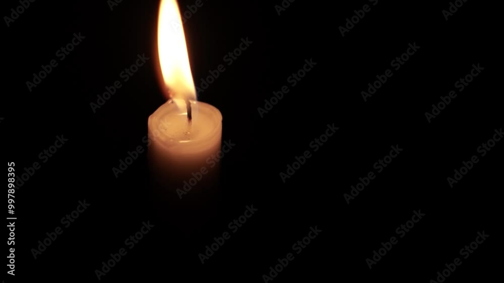 Flickering Taper Candle in the Dark Flickering Taper Candle in the Dark