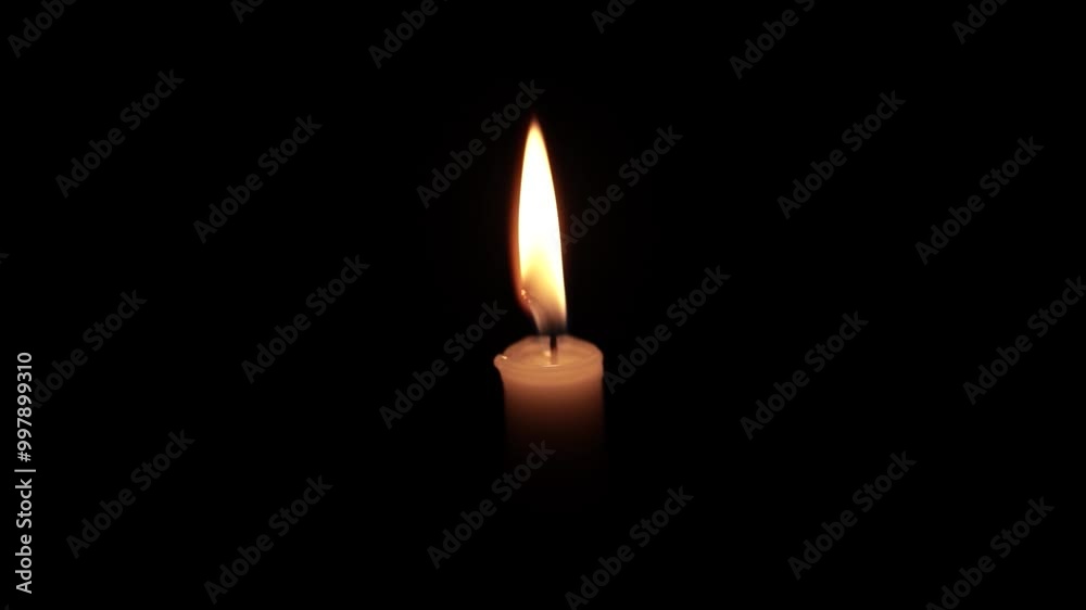 Flickering Taper Candle in the Dark Flickering Taper Candle in the Dark