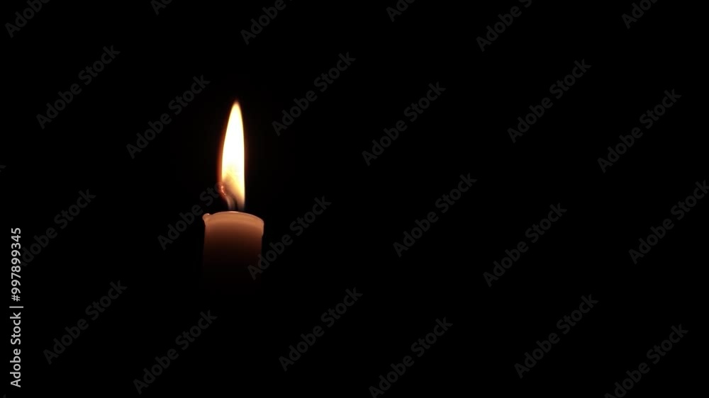 Flickering Taper Candle in the Dark Flickering Taper Candle in the Dark