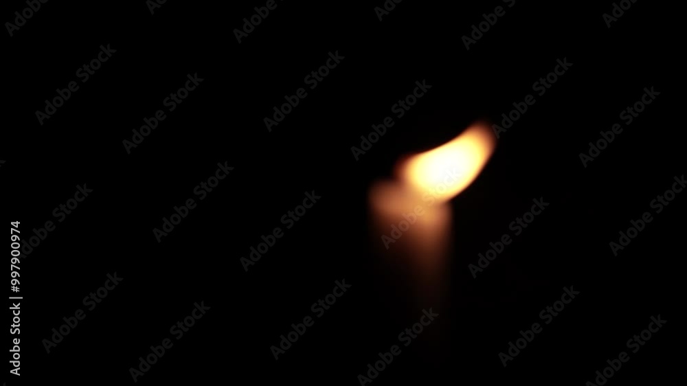 Flickering Taper Candle in the Dark Flickering Taper Candle in the Dark