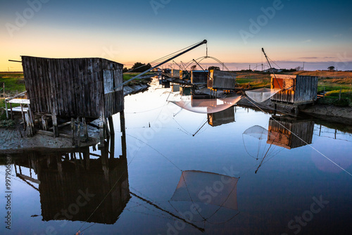 Pecheries du marais Breton en nord Vendee