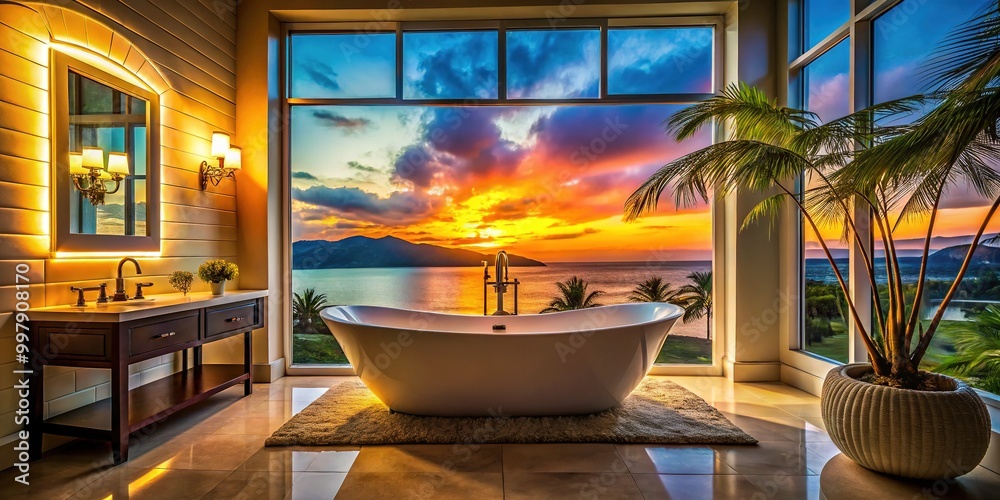 Exquisite Luxurious Bathtubs Surrounded by Serenity in Elegant Spa-like Bathroom Settings Exquisite Luxurious Bathtubs Surrounded by Serenity in Elegant Spa-like Bathroom Settings