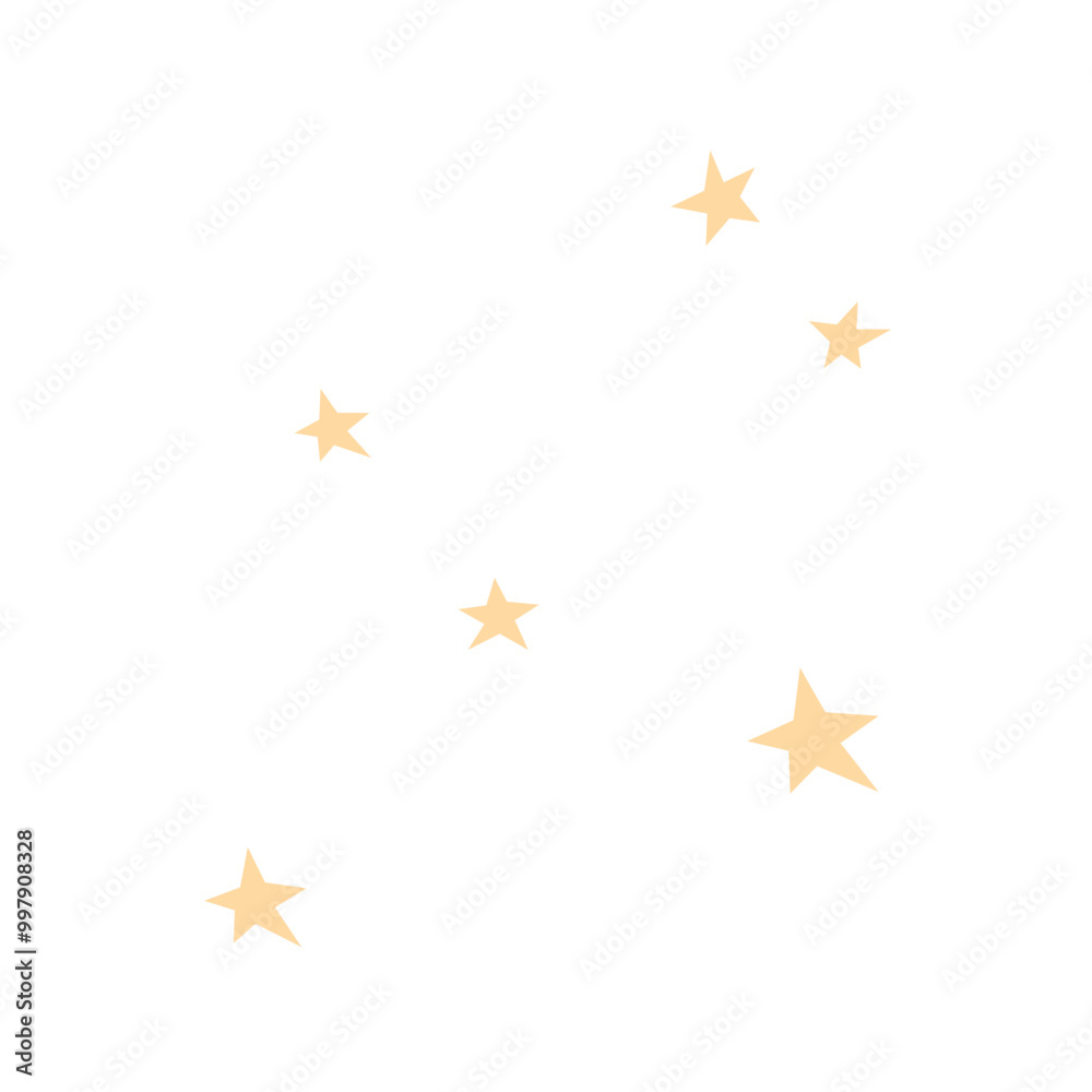 Seamless pattern with simple stars, endless texture for winter or holiday design, vector hand drawn illustration
