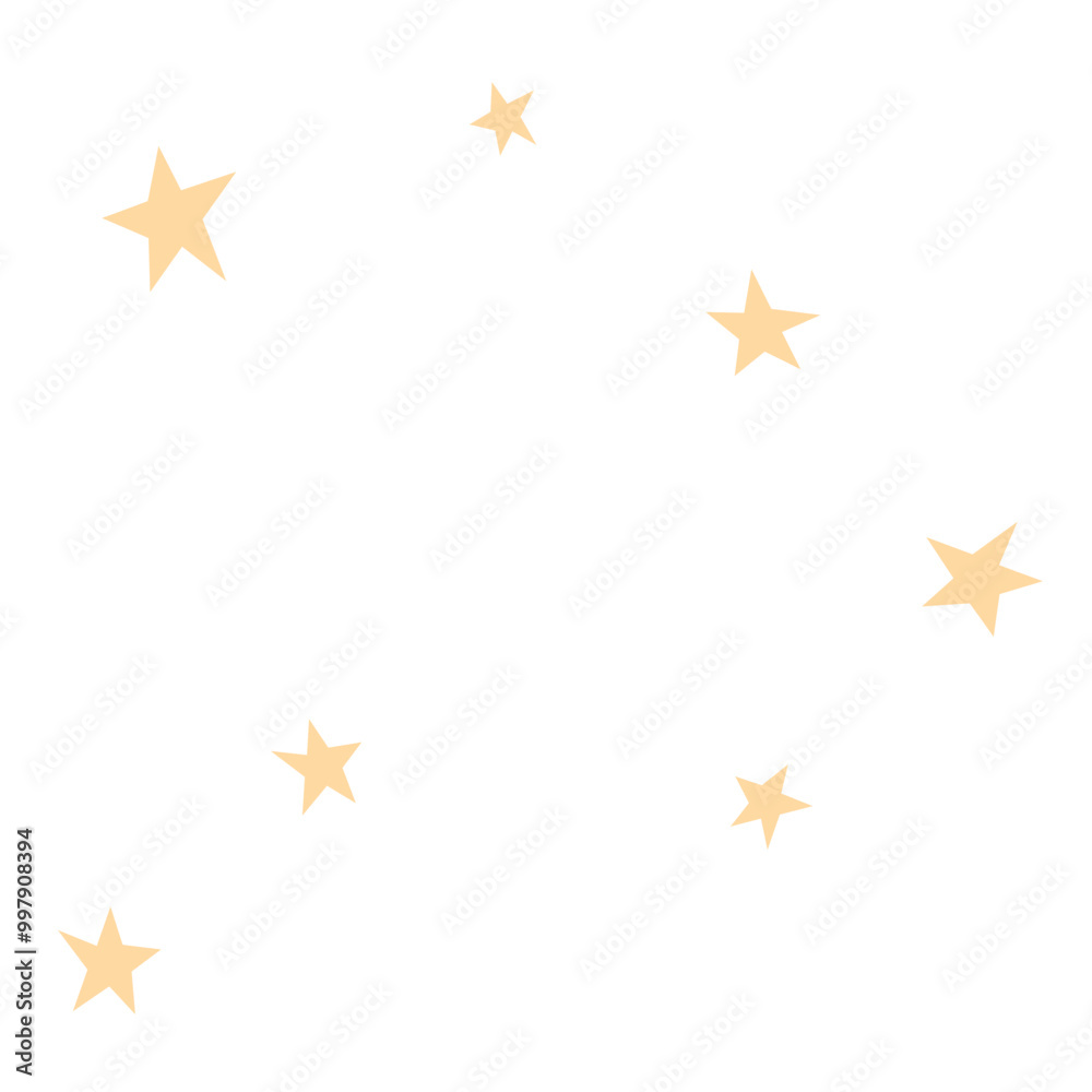 Seamless pattern with simple stars, endless texture for winter or holiday design, vector hand drawn illustration
