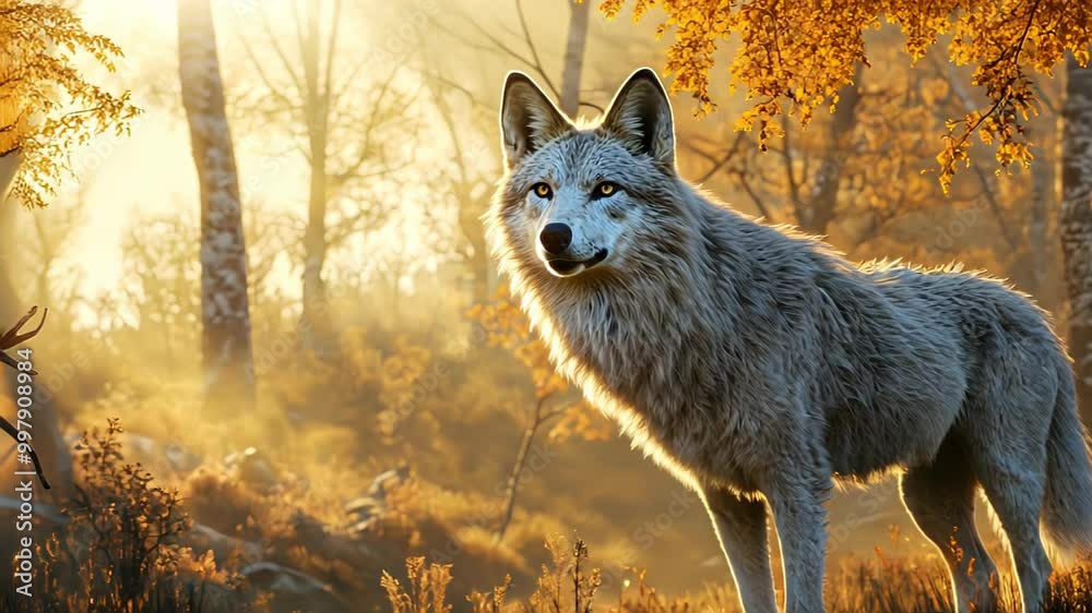 Wolf in the Golden Forest Wolf in the Golden Forest